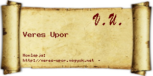 Veres Upor névjegykártya